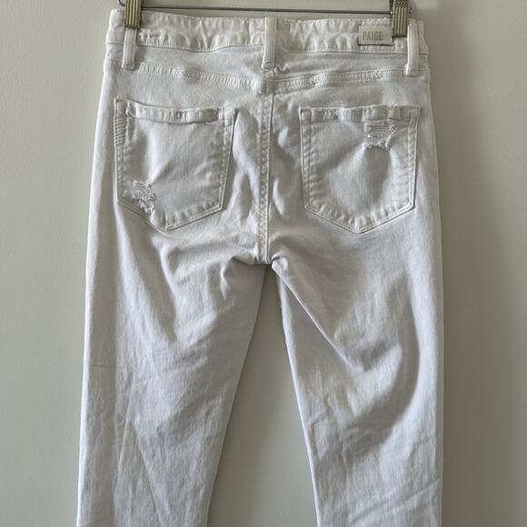 Paige Skyline Ankle Peg Skinny Jeans White Size 26 - Picture 4 of 7